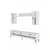 Hanah Home TV komoda Ilay, bela / srebrna