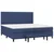 Vidaxl Box spring postelja z vzmetnico moder 200x200 cm blago