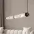 LED luster na sajli CORTE LED/18W/230V, crne boje
