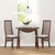 Vidaxl Jedilni stoli z blazinami 2 kosa Brown Solid Wood Rubber