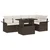vidaXL vidaXL set vrtnih sofer Set 6 Rjava in krema Ratan, Poliester, (22064904)