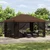Vidaxl Vrtni gazebo s stranskimi stenami 4 x 3 m Rjava