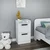 Hanah Home Noćni ormarić Luses, 45x29.6x79.4 cm, Beli