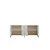 Hanah Home komoda Evva 150, 125 cm, hrast Sapphire / bela / zlatna