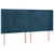 Box spring postelja z vzmetnico LED temno modra 180x200cm žamet
