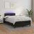 Krevet box spring s madracem LED crni 120 x 190 cm umjetna koža