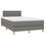 vidaXL Box spring postelja z vzmetnico LED temno siva 120x200 cm blago