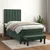 Vidaxl Box spring postelja z vzmetnico temno zelena 100x200 cm žamet