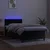 Vidaxl Box spring postelja z vzmetnico LED črna 90x200 cm žamet