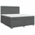 vidaXL Postelja boxspring z vzmetnico Temno siva 180 x 200 cm Blago