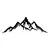 Wallity Zidna dekoracija Full Mount And Mountain-3, 62x22cm, Crna