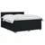 vidaXL Postelja boxspring z vzmetnico Črna 140 x 200 cm Blago