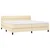 Vidaxl Box spring postelja z vzmetnico LED krem 200x200 cm blago