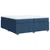 Vidaxl Box spring postelja z vzmetnico modra 200x200 cm blago