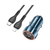 HOCO auto punjač Type C + USB QC3.0 Power Delivery 20W s kabelom za iPhone Lightning 8-pin Z46A safirno plavi