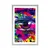 Plakat s paspartujem človeško oko v pop art stilu - 30x45 silver
