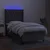 Vidaxl Box spring postelja z vzmetnico LED temno siva 90x200 cm blago