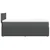 Vidaxl Box spring postelja z vzmetnico temno siva 90x190 cm blago