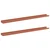 Polica na zidu 2 pcs Crvena 100 x 9 x 3 cm Konstruirano drvo