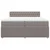 Vidaxl Box spring postelja z vzmetnico taupe 200x200 cm blago