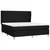 shumee Box spring postelja z vzmetnico črna 160x200 cm blago