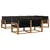 Set vanjskih sofa s jastukom 7 pcs Prirodna i crna