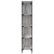 Regal za knjige s 5 razina siva boja hrasta 76x32x158 cm drveni