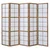 Homestyle4U Pregradna stena, 5-delna Shoji, 220x2,2x175 cm, rjava
