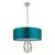 Endon 95223 - Luster na lancu 5xE27/10W/230V, prečnik 70 cm, plava/siva
