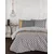 Veneto Crni, Beli i Narandžasti Satenski Set Posteljine XXL
