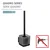 WENKO 71450800 - Komplet za WC VACUUM-LOC QUADRO ED 9,5x37 cm crna