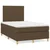Vidaxl Box spring postelja z vzmetnico temno rjava 120x190 cm blago