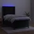 Vidaxl Box spring postelja z vzmetnico LED črna 90x190 cm žamet