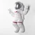 Wallity Zidna dekoracija Peace Sign Astronaut-2, 35cmx47cmx10cm, Bela