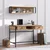Radni sto PENA 72x100 cm + zidna polica 24x100 cm braon/crna