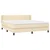 Vidaxl Box spring postelja z vzmetnico krem 160x200 cm blago
