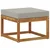 Set vanjskih sofa s jastukom 6 pcs Prirodna i svijetlo siva