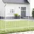 Vrtna Ograda 8 pcs Bijelo 170 x 165 cm Čelik s prahom premazan
