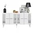 Hanah Home Konzola Junes, 150x79x40 cm, Belo-srebrne boje