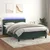 Vidaxl Box spring postelja z vzmetnico LED tem. zelena 140x190cm žamet