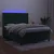 vidaXL Box spring postelja z vzmetnico LED tem. zelena 140x190cm žamet
