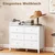 HOMCOM HOMCOM Komoda MDF, iverna plošča 100D x 40Š x 78V cm Bela, (5000242529)