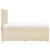 VIDAXL Box spring postelja z vzmetnico krem 140x200 cm blago