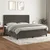 Vidaxl Box spring postelja z vzmetnico temno siva 200x200 cm žamet