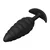 b-Vibe Twist Uniquely Textured Silicone Vibrating Plug Black