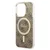 GUESS Maska za telefon iPhone 15 Pro 6.1, GUHMP15LH4STW, Magsafe, Braon