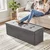 Ljubki dom Tabure z odlagalnim prostorom OTTOMAN 110x38 cm, temno siv