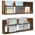 Polica za časopise Zidne 2 pcs Dimljeni hrast 80 x 12 x 30 cm