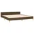 Vidaxl Posteljni okvir brez vzmetnice temno rjav 180x200 cm blago