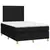 vidaXL Box spring postelja z vzmetnico črna 120x190 cm blago